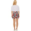 Illustration Background Geometric Pattern Mini Front Wrap Skirt View4