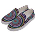 Illustration Kaleidoscope Geometric Circles Men s Canvas Slip Ons View2
