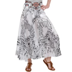 Im Fourth Dimension Black White 34 Satin Palazzo Pants by imanmulyana