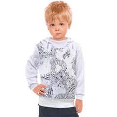 Im Fourth Dimension Black White 34 Kids  Hooded Pullover by imanmulyana