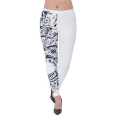Im Fourth Dimension Black White 36 Velvet Leggings by imanmulyana