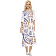  Double Cuff Midi Dress by imanmulyana