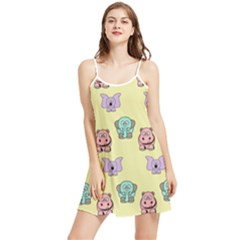 Illustration Animals Pastel Children Colorful Summer Frill Dress by Wegoenart
