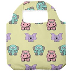Illustration Animals Pastel Children Colorful Foldable Grocery Recycle Bag by Wegoenart