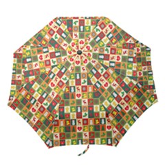 Illustration Template Christmas Pattern Folding Umbrellas by Wegoenart