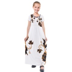 Im Fourth Dimension Colour 55 Kids  Short Sleeve Maxi Dress by imanmulyana