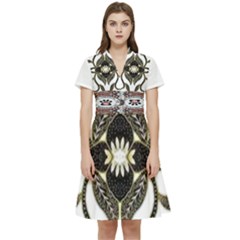 Im Fourth Dimension Colour 56 Short Sleeve Waist Detail Dress by imanmulyana