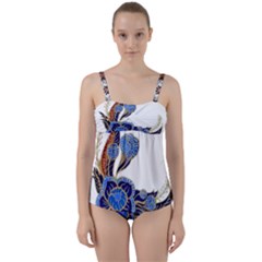 Im Fourth Dimension Colour 59 Twist Front Tankini Set by imanmulyana