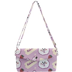 Illustration Rabbit Cartoon Background Pattern Removable Strap Clutch Bag by Sudhe