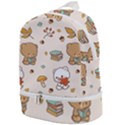 Illustration Bear Cartoon Background Pattern Zip Bottom Backpack View1