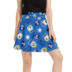 Illustration Duck Cartoon Background Waistband Skirt by Sudhe