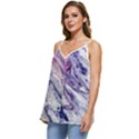 Marble Pattern Texture Casual Spaghetti Strap Chiffon Top View2