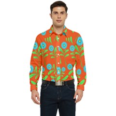 Background-texture-seamless-flowers Men s Long Sleeve  Shirt by Jancukart
