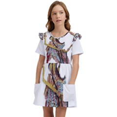Im Fourth Dimension Abimanyu Kids  Frilly Sleeves Pocket Dress by imanmulyana