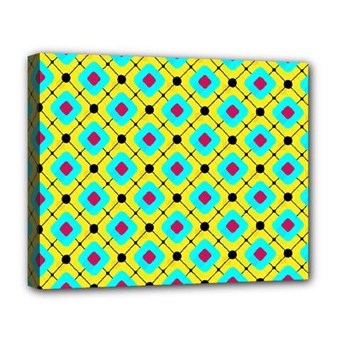 Abstract Pattern Tiles Square Design Modern Deluxe Canvas 20  X 16  (stretched) by Amaryn4rt