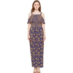 Pattern Illustration Spiral Pattern Texture Fractal Draped Sleeveless Chiffon Jumpsuit by Amaryn4rt