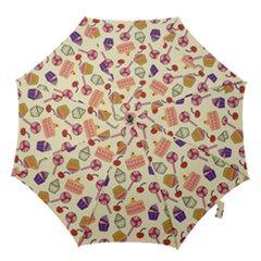 Food Illustration Cupcake Pattern Lollipop Hook Handle Umbrellas (medium) by Amaryn4rt