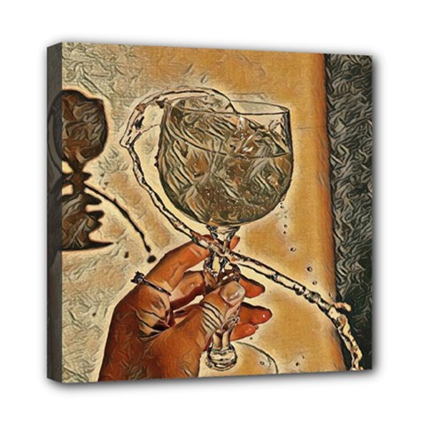 A Little Glass Of White Wine - Italian Drinks Mini Canvas 8  X 8  (stretched) by ConteMonfrey