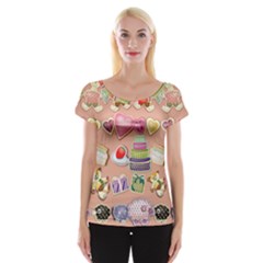 Illustration Seamless Pattern Standardize Cap Sleeve Top by danenraven