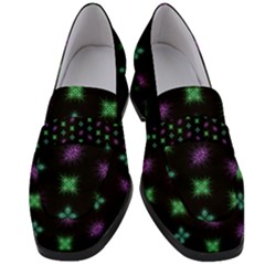 Pattern Background Bright Pattern Women s Chunky Heel Loafers by danenraven