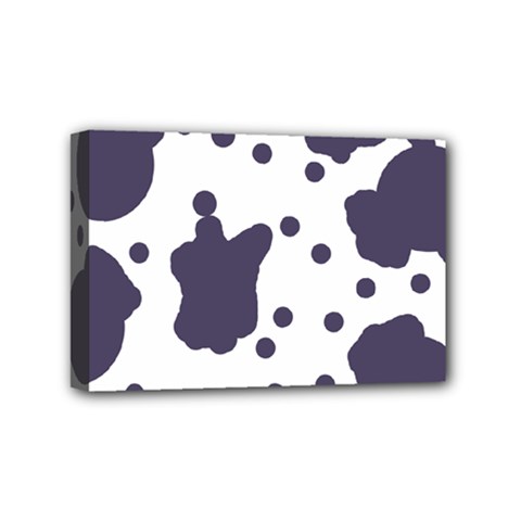 Illustration Cow Pattern Texture Cloth Dot Animal Mini Canvas 6  X 4  (stretched) by danenraven