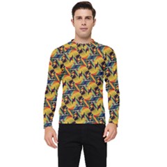 Illustration Geometric Pattern Colorful Pattern Men s Long Sleeve Rash Guard by danenraven