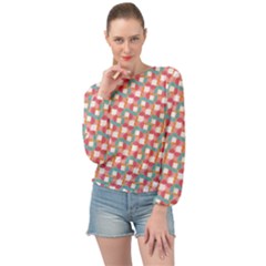 Patchwork Pastel Pattern Art Banded Bottom Chiffon Top by danenraven
