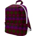 Illustration Argyle Pattern Argyle Background Zip Up Backpack View1