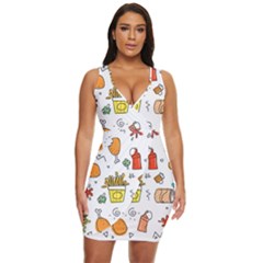 Set Child Fun Funny Collection Draped Bodycon Dress by artworkshop