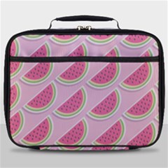 Pink Melon Wayermelon Pattern Food Fruit Melon Full Print Lunch Bag by Ravend