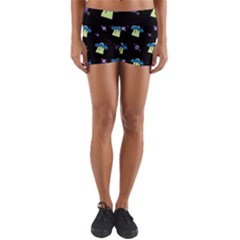 Illustration Cosmos Cosmo Rocket Spaceship -ufo Yoga Shorts by danenraven