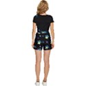 Illustration Cosmos Cosmo Rocket Spaceship Ufo Short Overalls View4
