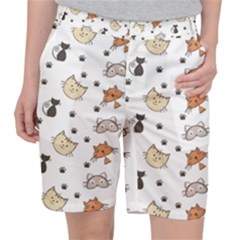 Cute Cat Kitten Animal Design Pattern Pocket Shorts by danenraven