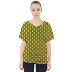 All The Green Apples  V-neck Dolman Drape Top by ConteMonfrey