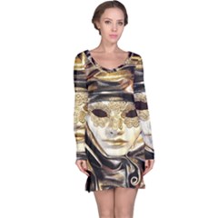 Artistic Venetian Mask Long Sleeve Nightdress by ConteMonfrey