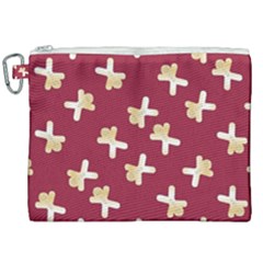 Gold Gingerbread Man Burgundy Canvas Cosmetic Bag (xxl) by TetiBright