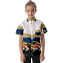 River Small Town Landscape Kids  Short Sleeve Shirt View1