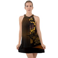 Photogenic Halter Tie Back Chiffon Dress by Sparkle