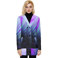 Mirror Fractal Button Up Hooded Coat  by Sparkle