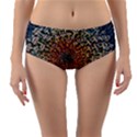 Mirror Fractal Reversible Mid-Waist Bikini Bottoms View3
