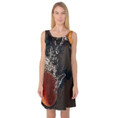 Fresh Water Tomatoes Sleeveless Satin Nightdress by ConteMonfrey