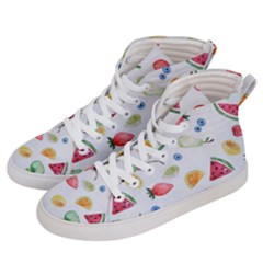 Fruit Summer Vitamin Watercolor Men s Hi-top Skate Sneakers by Wegoenart