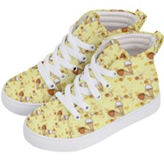 Ice Cream Cone Dessert Kids  Hi-top Skate Sneakers by Wegoenart