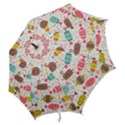 Candy Background Cartoon Hook Handle Umbrellas (Small) View2