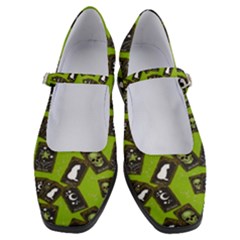 Cats And Skulls - Modern Halloween  Women s Mary Jane Shoes by ConteMonfrey