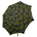 Halloween - Green Roses On Spider Web  Hook Handle Umbrellas (Medium) View2