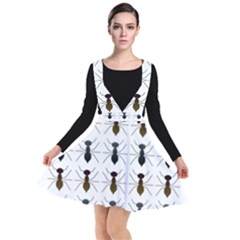 Ant Insect Pattern Cartoon Ants Plunge Pinafore Dress by Ravend