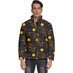 Halloween Background Pattern Men s Puffer Bubble Jacket Coat by Ravend