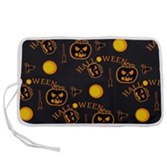 Halloween Background Pattern Pen Storage Case (s) by Ravend