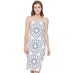 Flower Branch Corolla Wreath Lease Bodycon Cross Back Summer Dress by Ravend